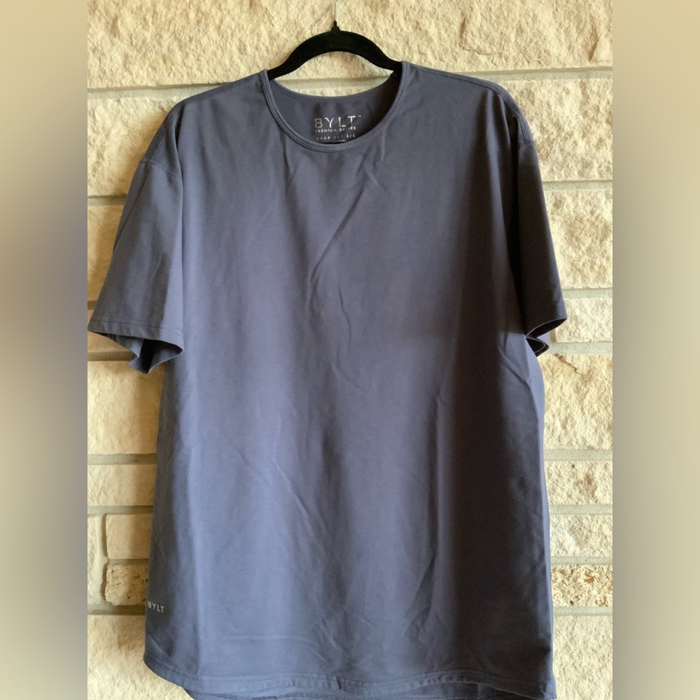 BYLT Basics Men's Gray/Purple Short Sleeve Tee